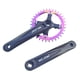 thumbnail image 3 of Juego de bielas de una sola velocidad, juego de bielas para bicicletas de montaña, 170 mm, con piñón estrecho, ancho y plato redondo de repuesto (104 34T, 3 of 5