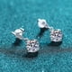 thumbnail image 4 of Moissanite Aretes Colgantes 2cttw Color D Claridad VVS1 Corte Redondo Moissanite Earrings Aretes de Diamante de Plata Esterlina 925 para Mujer Colgantes con Certificado, 4 of 9