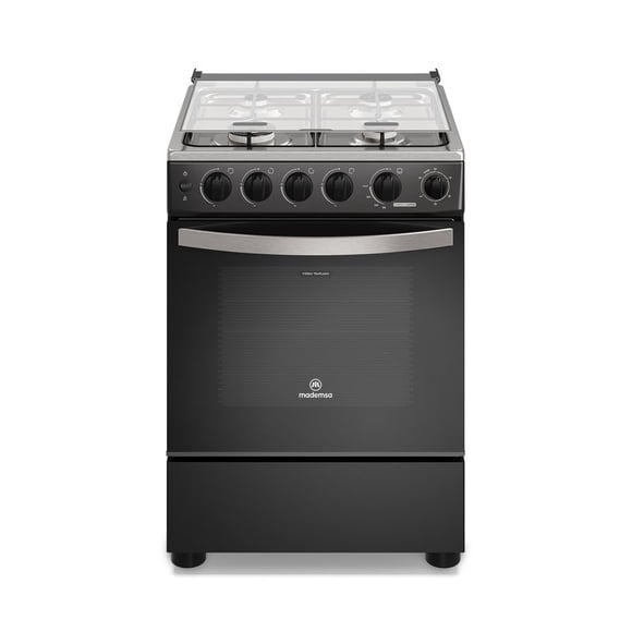 Cocina a Gas 4 Platos Horno Vapor y Temporizador FM4TPC Negra