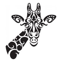 Rienda Libre Graphics - Decomural Tribal Giraffe Ws-44917