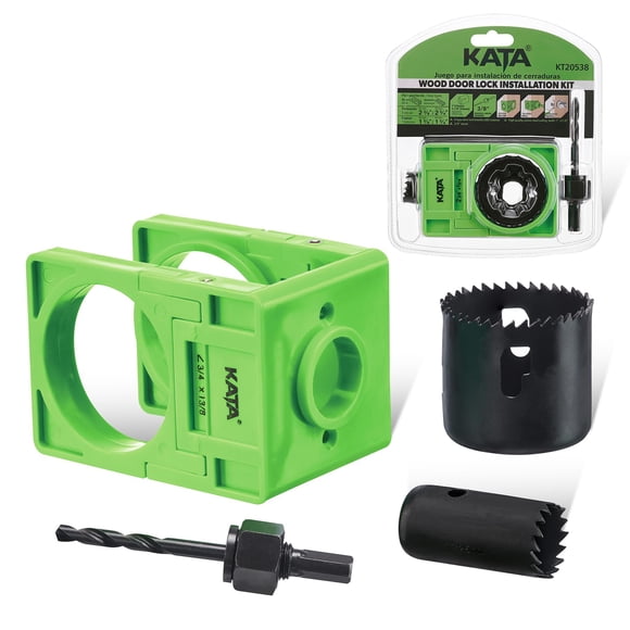 Kit de instalación de cerraduras KATA 1-3/8 - 1-3/4 para puertas de madera