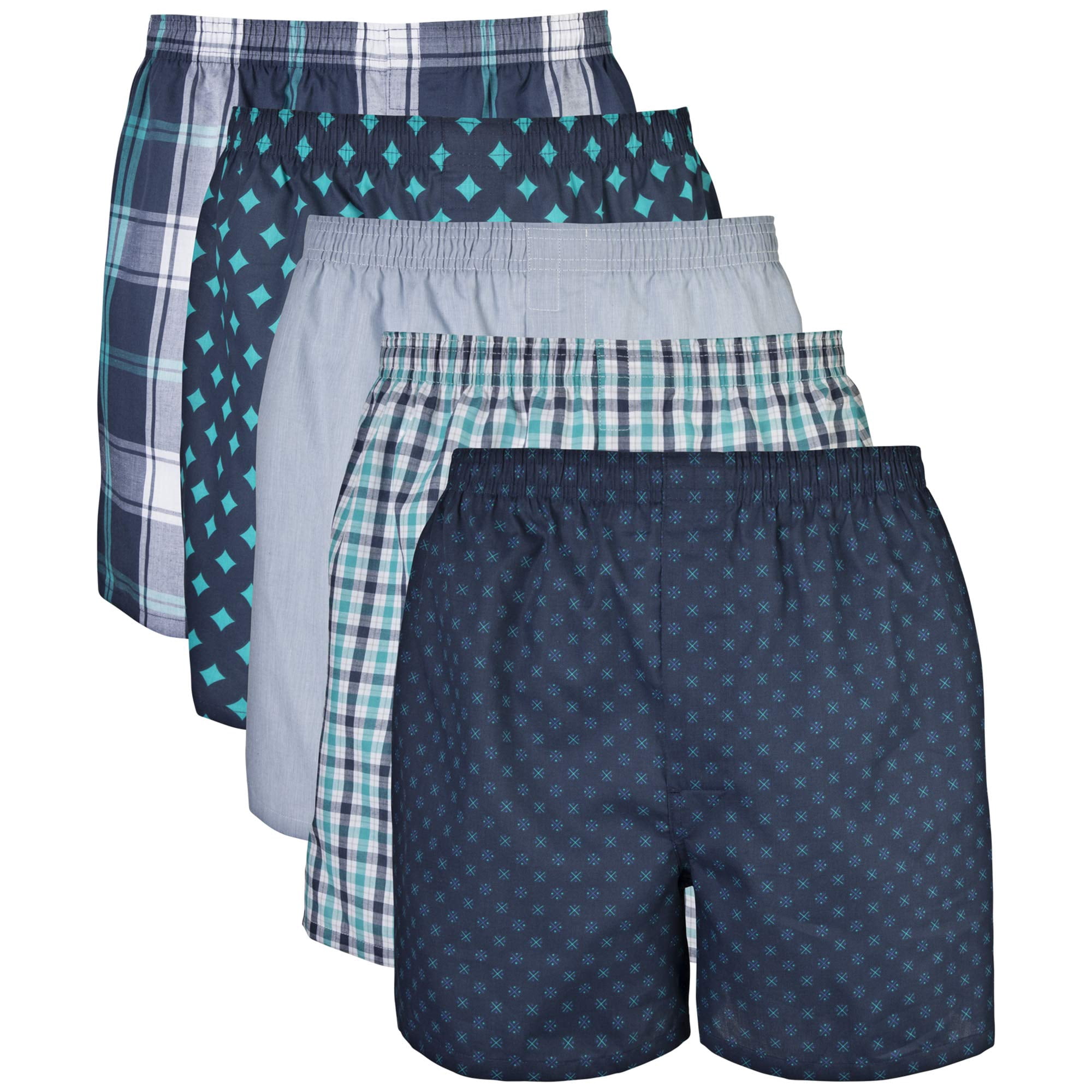 Calzoncillos Calzoncillos Gildan Para Hombre, Color Azul Marino Surtido, Paquete De 5 Unidades, Tamaño Mediano