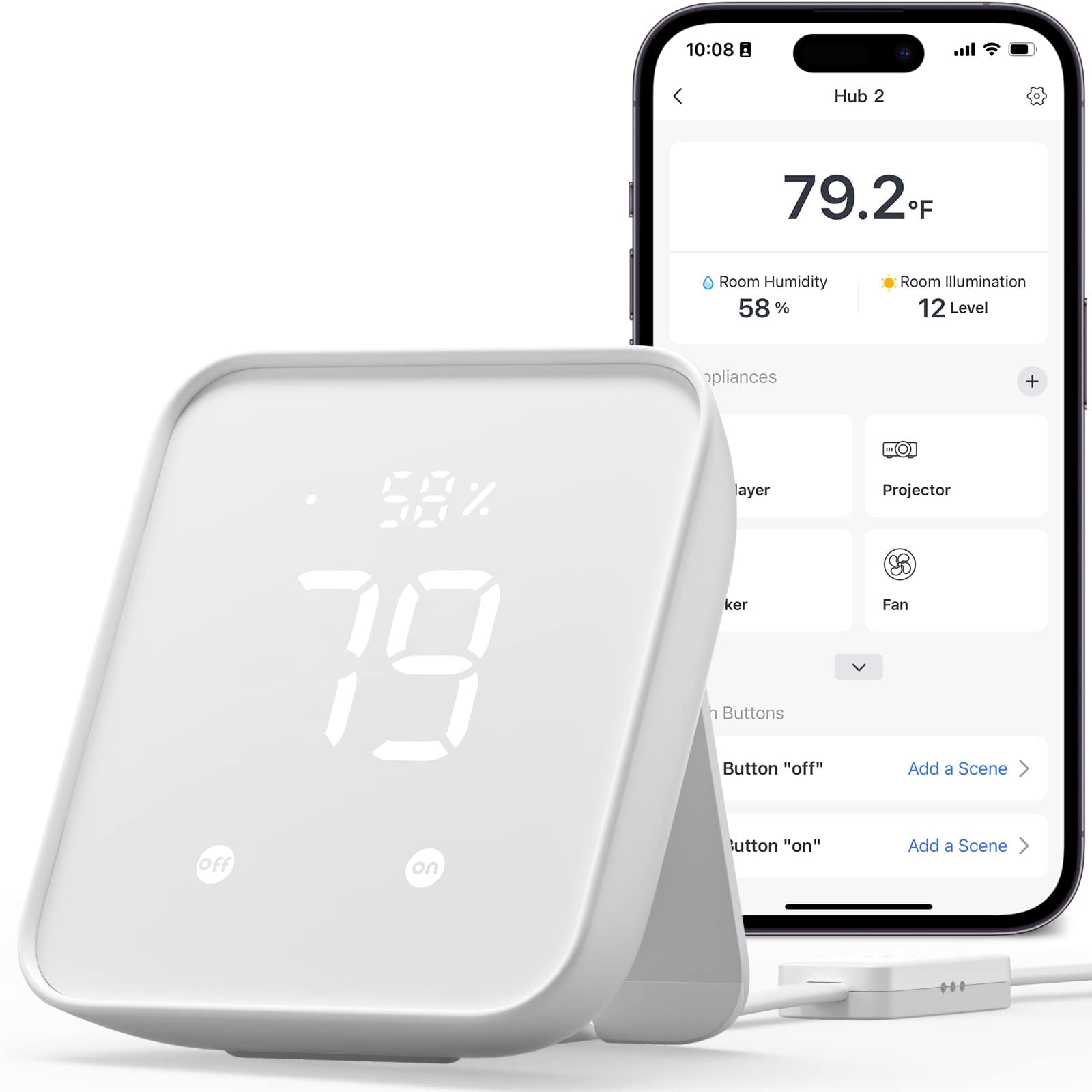 Smart Home Hub Switchbot Hub 2 (2.ª Generación) Con Termómetro Wifi