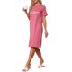 thumbnail image 4 of INSPIRE CHIC Camisón de Mujer con Puños Enrollados y Abertura Lateral L Rosa Rosa, 4 of 6