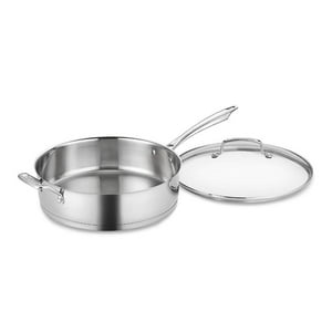Cuisinart - Sartén De 3 Litros Con Ayuda Y Tapa De Acero Inoxidable