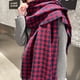 thumbnail image 3 of Bufandas de invierno para mujer, cálidas y acogedoras, tipo manta, para otoño e invierno, elegantes, suaves y gruesas, a cuadros, gigantes, tipo chal., 3 of 6