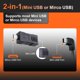 thumbnail image 5 of Cargador de coche Range Tour Dash Camera Mini USB/micro USB de 3,5 m, 5 of 9