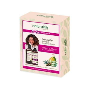 Naturaloe Capilar - Naturaloe Set Cabello Rulos Shampoo 350Ml + Crema Peinar