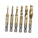 thumbnail image 5 of 6x Brocas Combinadas Para Machos De Roscar M3 M4 M5 M6 M8 M10 Vástago Hexagonal HSS 6542 Titanio, 5 of 5