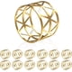 thumbnail image 1 of Juego de 12 anillos para servilletas dorados de diseño sencillo, para bodas, Acción de Gracias, Navidad, fiestas y cenas., 1 of 7