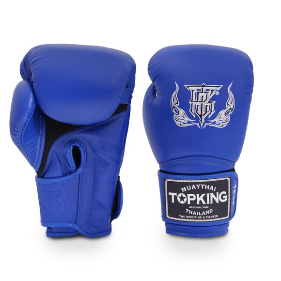 Guante de boxeo TOP KING 283 g Azul 10 oz Cuero