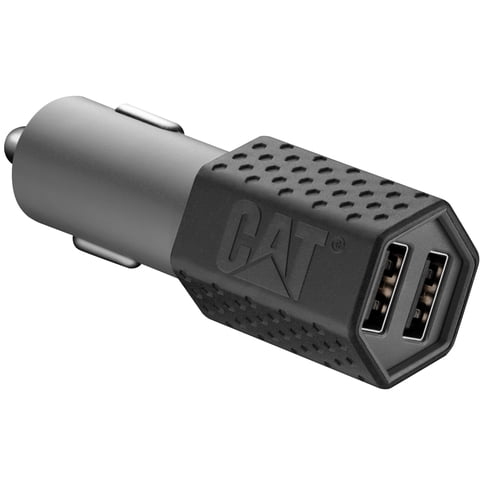 Cargador De Auto Cat Usb De Puerto Dual Para Cargar 2 Dispositivos