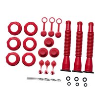 Magideal - Reemplazo De Boquilla De Lata De Gas, Boquilla De Lata De Gas De 5 L, Tamaño Ajustable Fácil De Usar, Boquilla De Vertido Flexible Y Resistente Roja, 3 Juegos