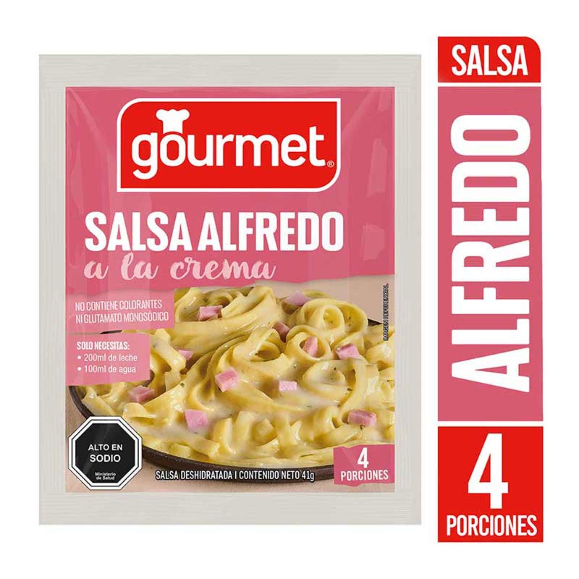 Salsa Alfredo (4 Porciones) Sobre 41 GR Gourmet