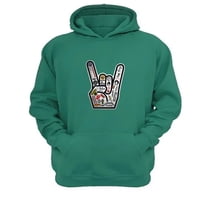 Genérico - Polerón Canguro Rock Verde Aguamarina Talla M Unisex