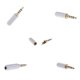 thumbnail image 3 of 5x 3.5mm 1/8 "trrs 4 polos macho conector a / v conector de soldadura blanco, 3 of 5