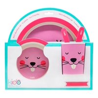 Disparo - Set Bambo Plato Vaso Cubiertos Kido Forma Conejo