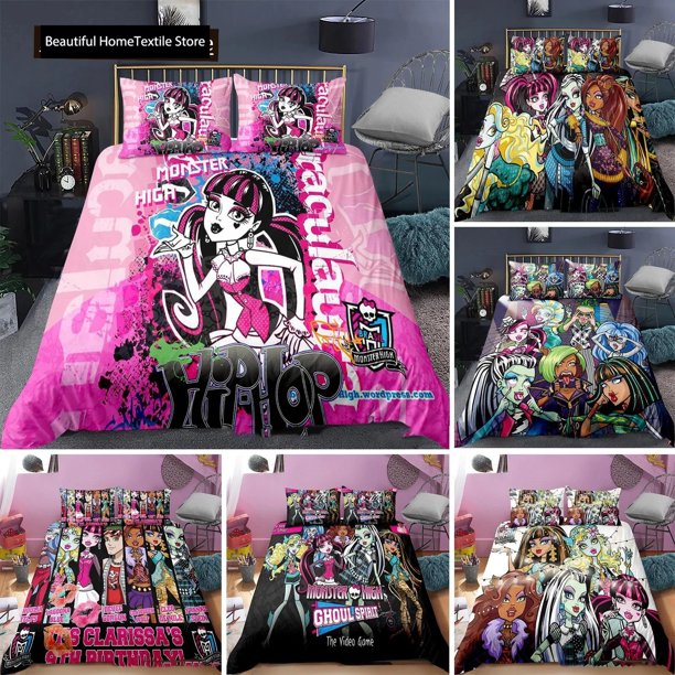 ed Monster High Bedding Set Duvet Cover Bedroom Comforter Covers Single Twin King Size Quilt Cover Home TextileBed Sheets