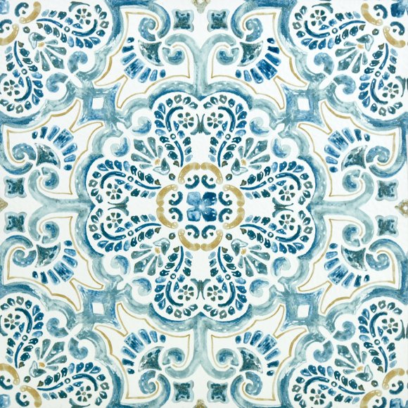 Baldosas FloorPops FP2477 Fontaine Blue Peel & Stick