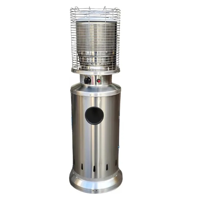 Erux - Estufa De Patio Baja - Acero Inoxidable Plateado