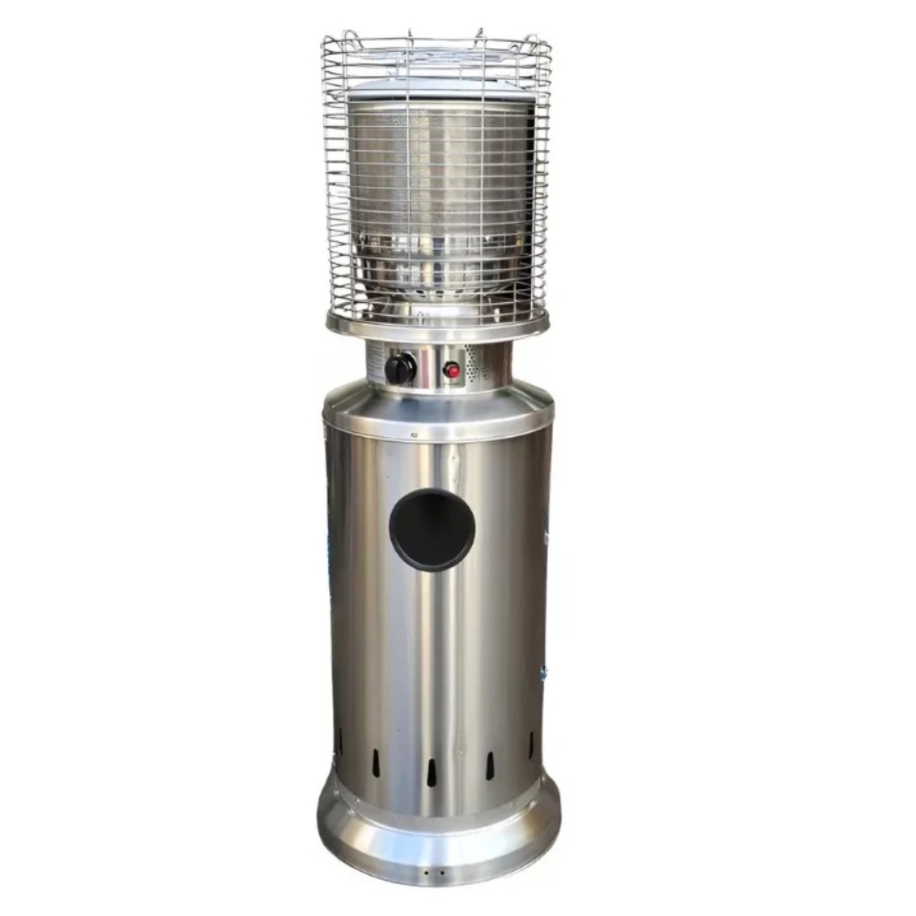 Erux - Estufa De Patio Baja - Acero Inoxidable Plateado