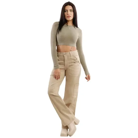JEANS ALGARROBO CRUDO WIDE LEG DIVINE