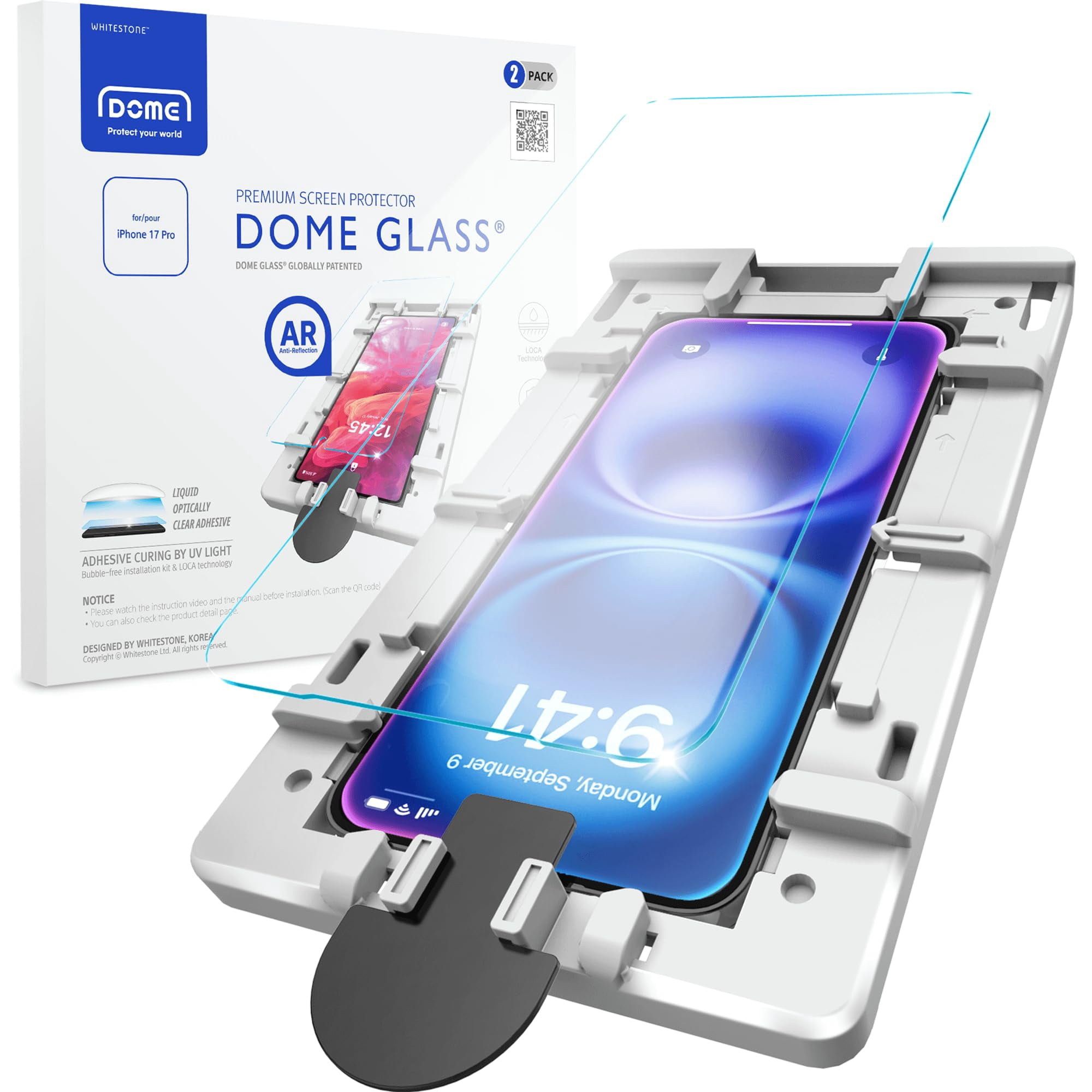 Protector De Pantalla Dome Glass Whitestone Para Iphone 17 Pro