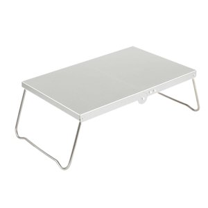 Magideal - Mesa Plegable Para Acampar, Escritorio Plegable Portátil, Escritorio Exterior Multifuncional De Aleación De Aluminio Para Acampar En El Patio Trasero, Plata