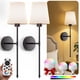 thumbnail image 1 of Apliques de pared a pilas IRONPAX, set de 2, 24 cm, negro, 1 of 8