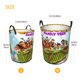 thumbnail image 5 of El Árbol Genealógico de los Croods Cesta de lavandería de gran capacidad redonda con asa, bolsa para ropa sucia plegable, almacenamiento para dormitorio, baño y lavadero 44x35 cm, 5 of 6