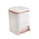 thumbnail image 3 of Bote De Basura Para Baño Con Pedal Y Tapa Tipo Prensa Para Estudio, Lavadero, Blanco, 9L, 3 of 3