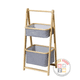 thumbnail image 1 of Mueble De Organización Dos Niveles De Bambú Y Tela Plegable, 1 of 4