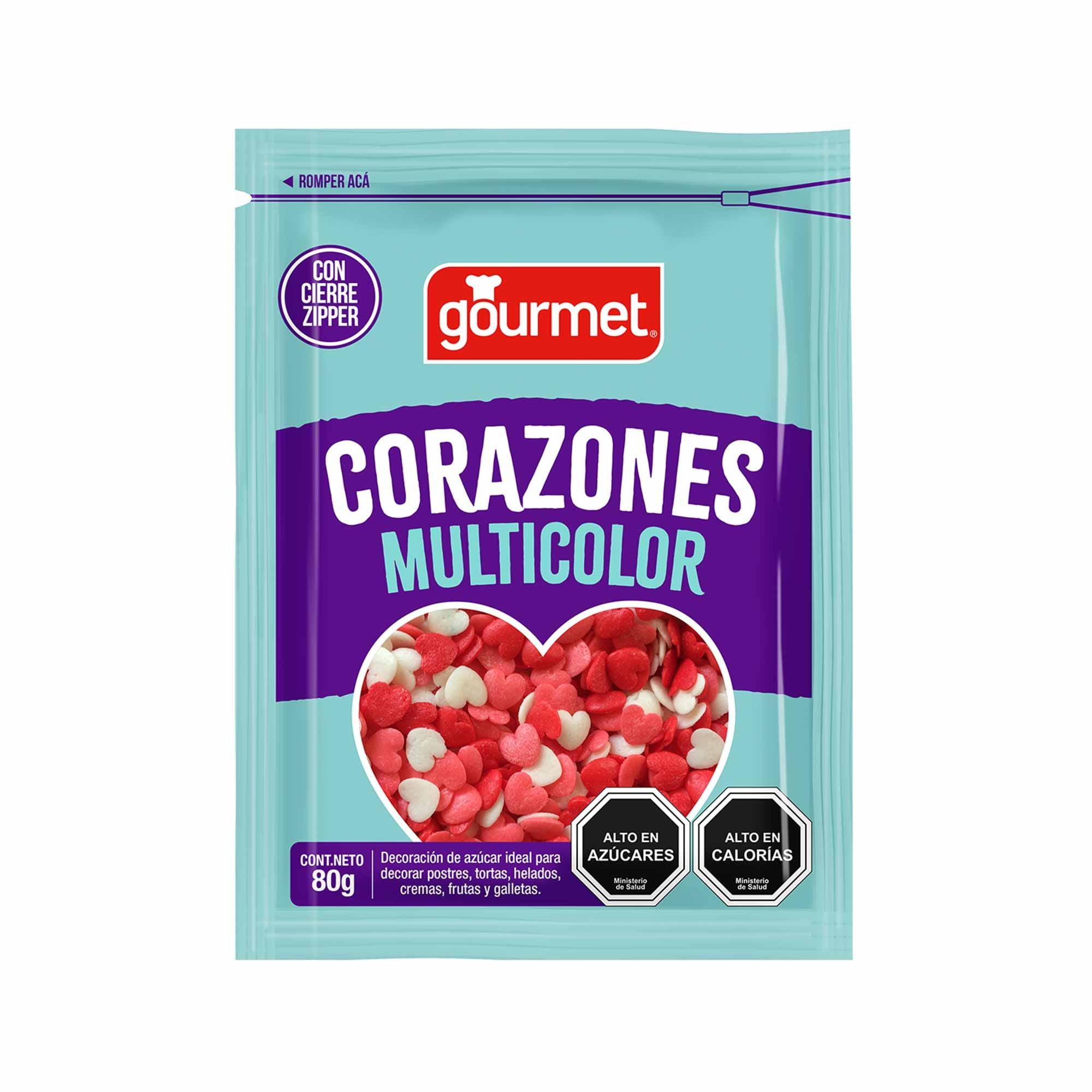 Decoración Corazón Multicolor Bolsa 80 g Gourmet