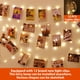 thumbnail image 3 of Cadena de luces HXWEIYE HXWEIYE, 120 LED, blanco cálido, 12 m, con clips y ganchos, 3 of 7