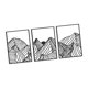thumbnail image 1 of 3 Piezas De Pintura Decorativa De Pared De Metal Con Diseño De Montaña Para Oficina, Interior, Granja, Color Negro, 1 of 5