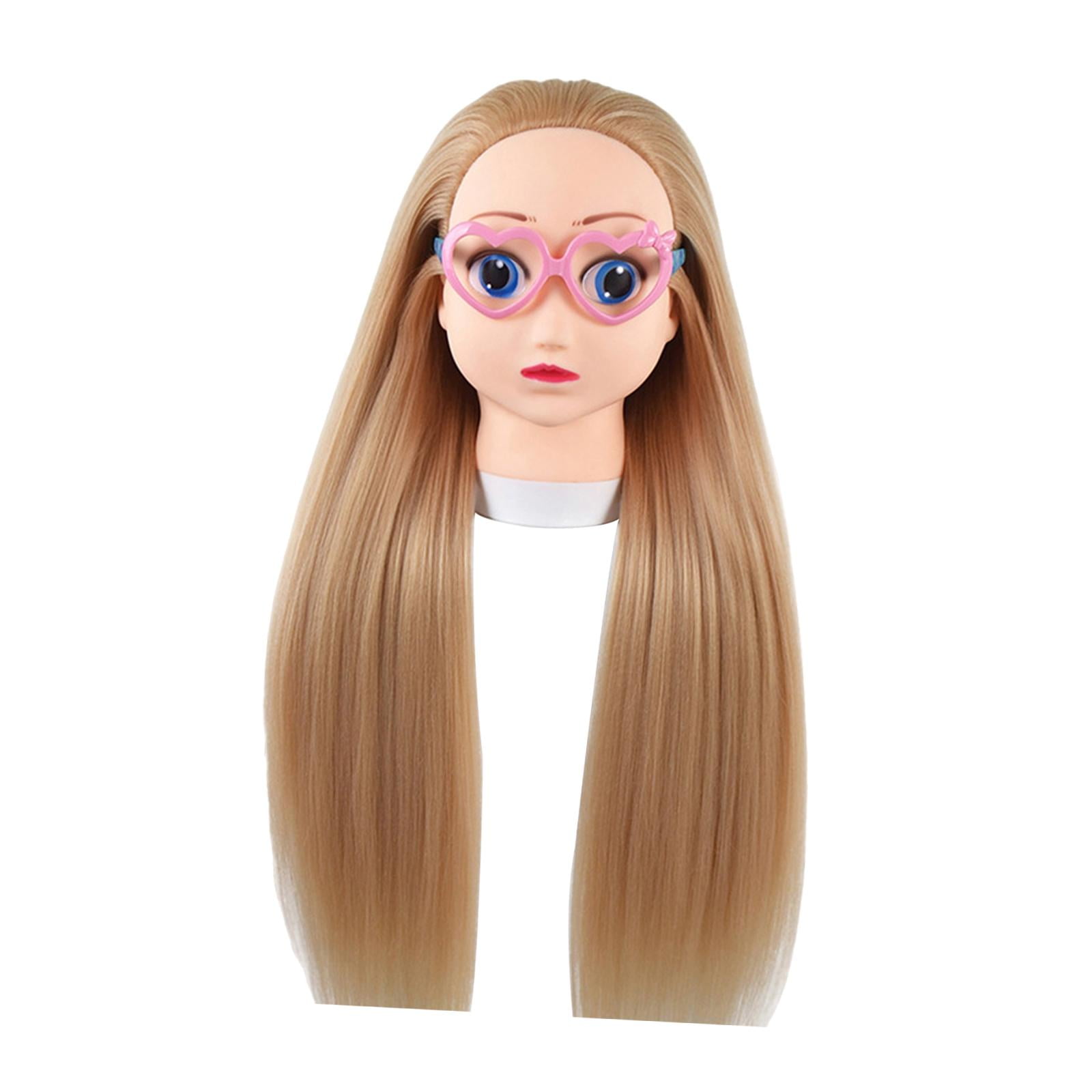 Magideal - Cabeza De Maniquí De Entrenamiento, Cabeza De Muñeca De Práctica De Peinado Para Niños Para Trenzar Cabello, Modelo De Cabeza De Muñeca Con Soporte De Estilo A