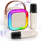thumbnail image 1 of Parlante Bluetooth JYX, Mini Parlante Karaoke Con 2 Micrófonos Inalámbricos, Compatible Con Entrada Tf/ Aux, Parlante Bluetooth Con voz Mágica Divertida, K12-B, 1 of 9