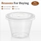 thumbnail image 2 of Vasos AOZITA de plástico transparente de 9 onzas con tapas planas, 50 juegos, 2 of 7