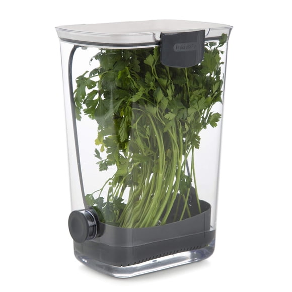 Herb Keeper ProKeeper de plástico blanco sin BPA con tapón de desagüe