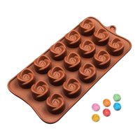 Genérico - Moldes Para Chocolates Rosa Moldes Chocolates Rosas Silicona
