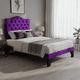 thumbnail image 4 of Cama 1,5 Plazas Ovalado, Incluye Base Y Respaldo Morado, 4 of 4