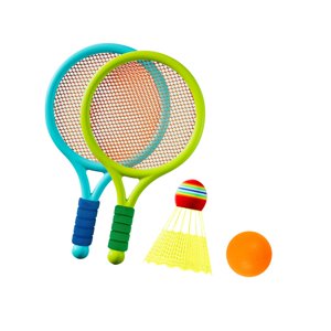 Ioensy - Juego De Tenis De Bádminton Para Niños, Raqueta De Tenis Para Niños Para Entrenar Juguetes De Playa, Azul Y Verde