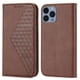 thumbnail image 1 of Funda Flip FOXDOCK para iPhone 13 , Estilo Billetera con Diseño Rombo, Correa de Mano y Soporte, Uso Diario, 1 of 5