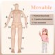 thumbnail image 4 of Muñeca de Juguete Coconutlin 30 cm BJD 15 Articulaciones Móviles Beige, 4 of 6