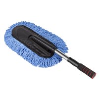 Magideal - De Microfibra Para Coche Con Mango Telescópico Extensible, Cepillo Para Limpieza De Polvo, Herramienta Para Quitar El Polvo, Para Baño Azul