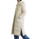thumbnail image 4 of INSPIRE CHIC Abrigo Largo de Invierno para Mujer, Acolchado de Algodón con Botones, Dobladillo con Abertura, Parka con Cuello Alto, Capucha Desmontable, Chaqueta Acolchada Cálida, Grande, Blanca, 4 of 6