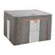 thumbnail image 2 of Bolsa De Almacenamiento De Ropa Organizador 66L Ventana Transparente Para Juguetes Sábanas Edredón Gris, 2 of 4