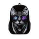 thumbnail image 2 of 1pc Personality Cat Glasses Printed Backpack, Children's Bright Color Backpack, 3D Print Backpack, Fashion Trendy Boys And Girls Backpack, Breathable Lightweight Bag, Students Schoolbag, 2 of 4