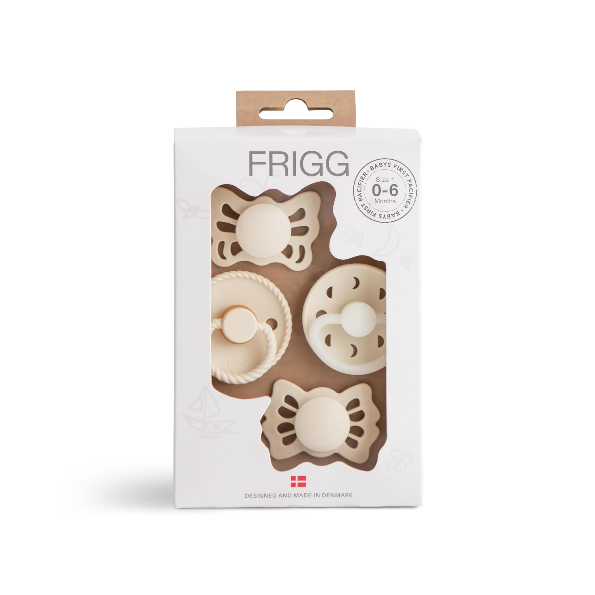 Chupete Frigg Primer Navegación Lunar Para Bebés 0-6 Meses Paquete De 4