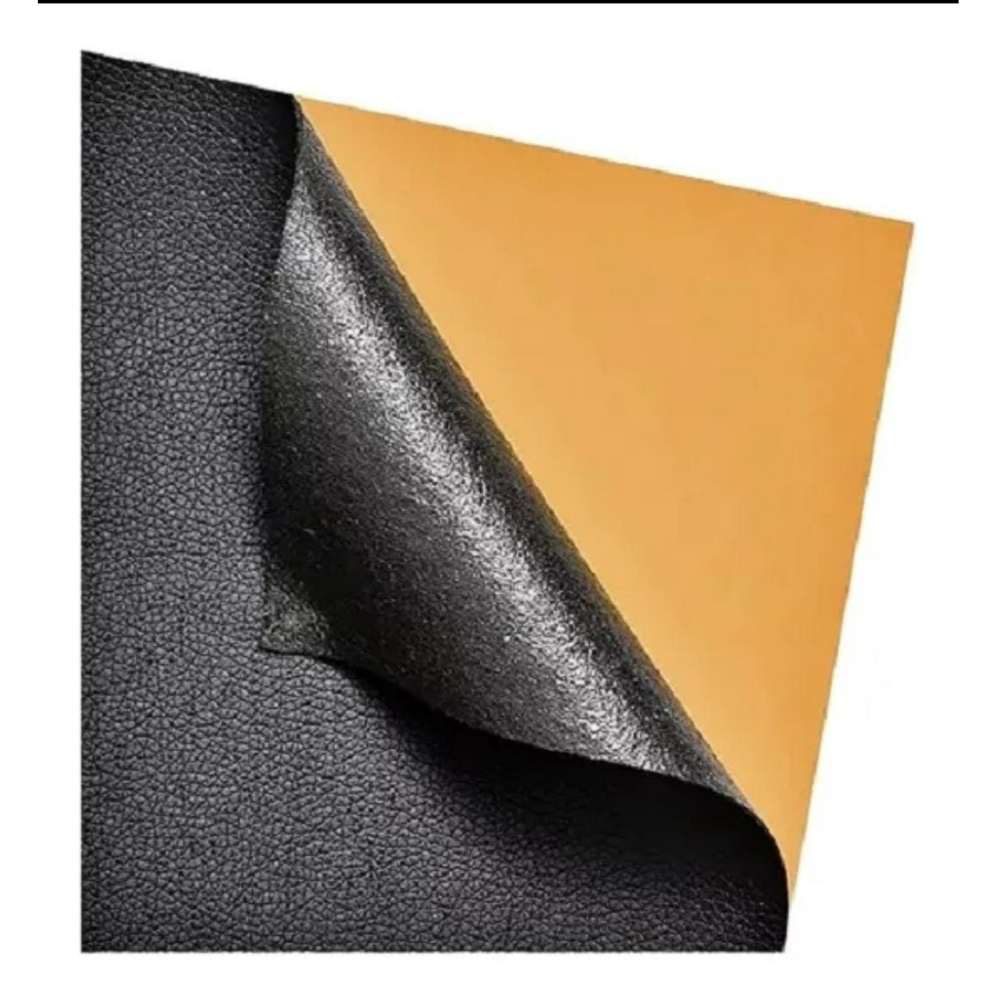 Kimale - Parche Adhesivo 30x20cm Reparación Cuero Cuerina Trabajos Negro